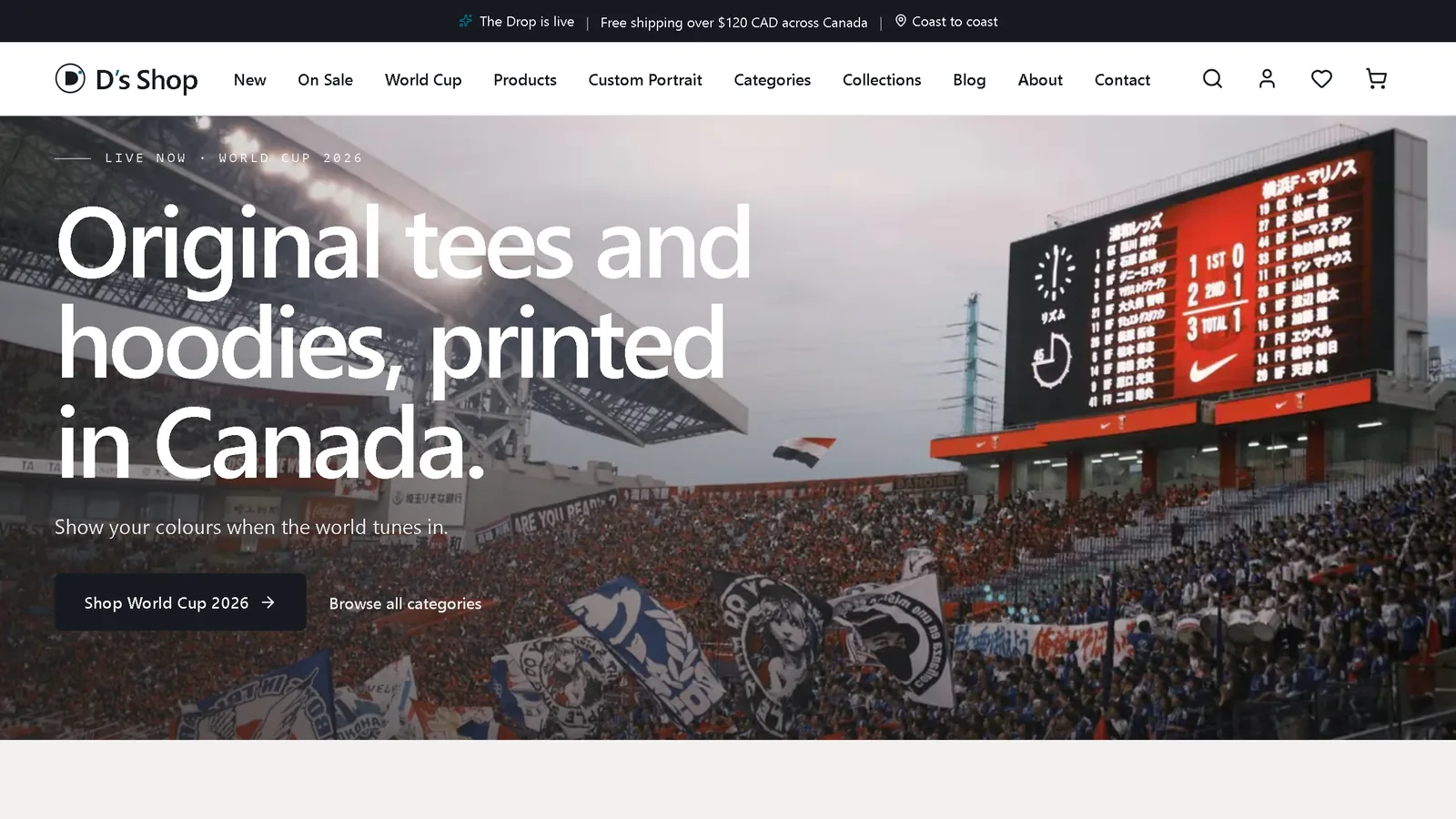 DeezShop, a Canadian print-on-demand apparel store built headless on Shopify by Cressoft Technology